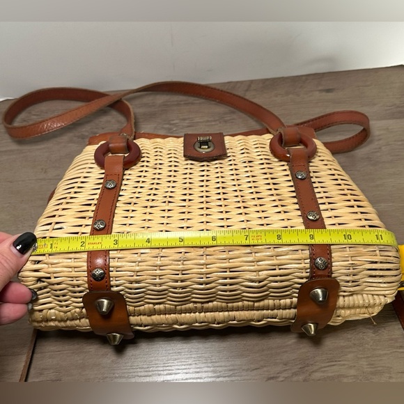 Patricia Nash Marcianise Satchel Spins Wicker Collection Basket Purse. - Picture 10 of 11